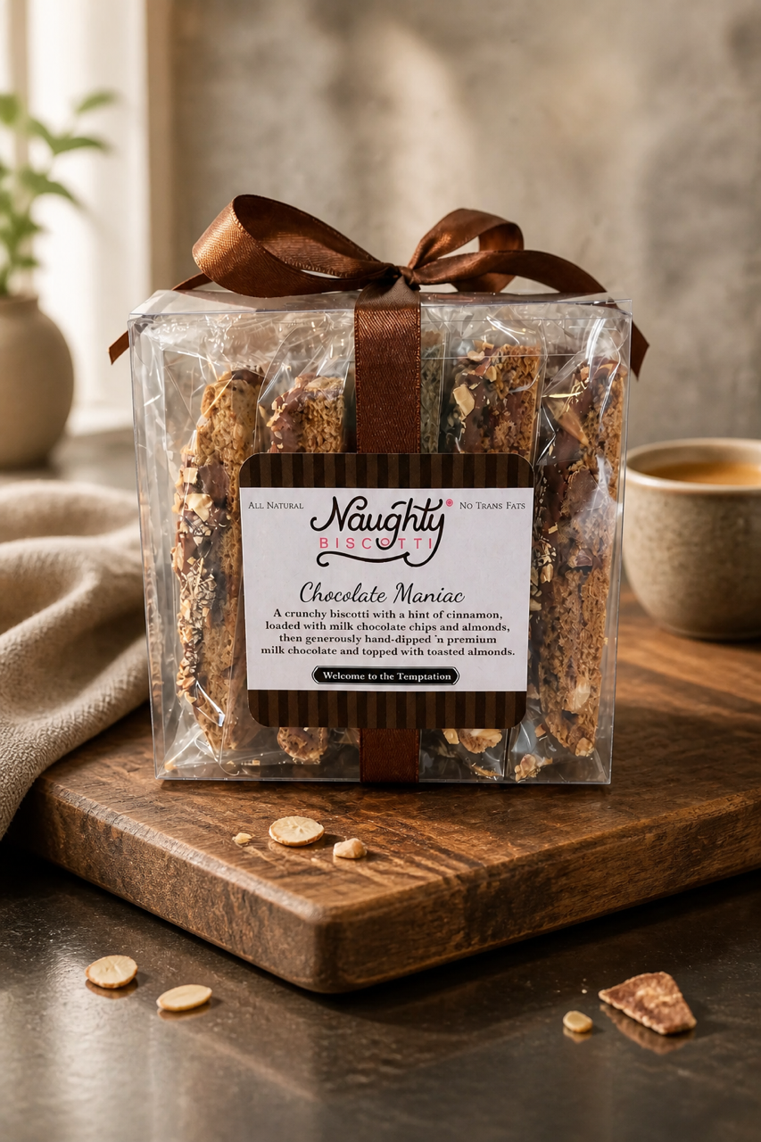Chocolate Maniac Biscotti   Two dozen Gift Box