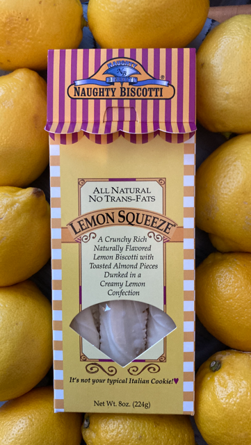 Naughty Biscotti Lemon Squeeze 8oz Gift Box
