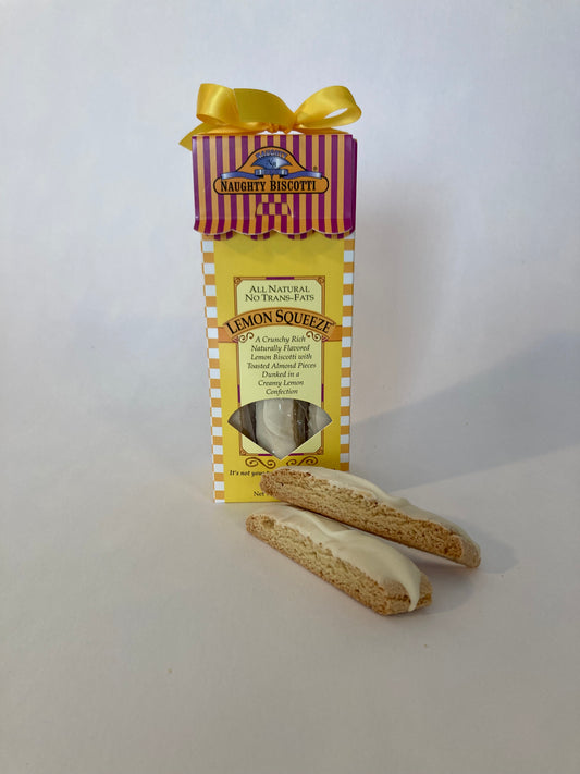 Naughty Biscotti Lemon Squeeze 8oz Gift Box